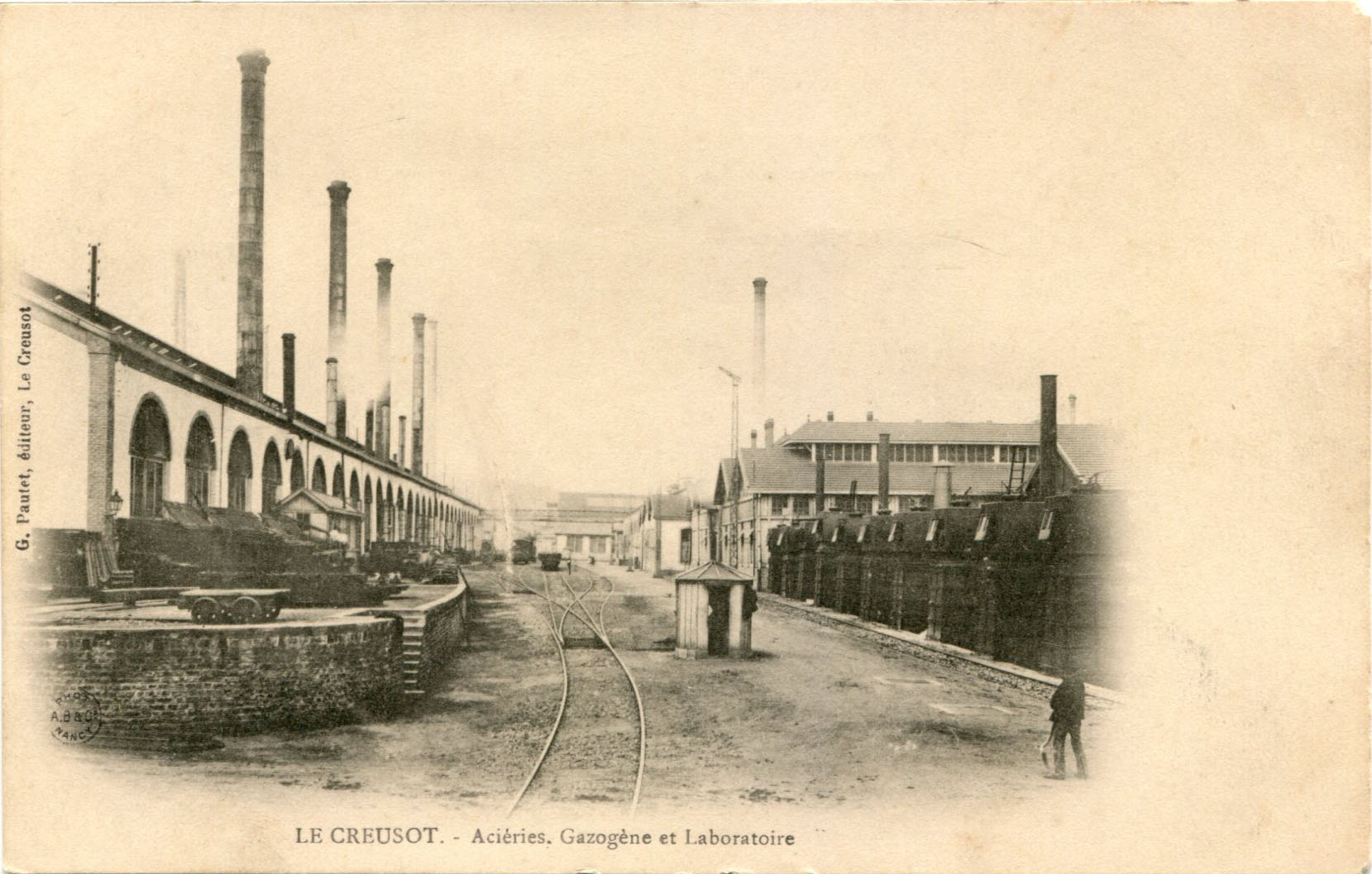 Aciéries, gazogène, laboratoire