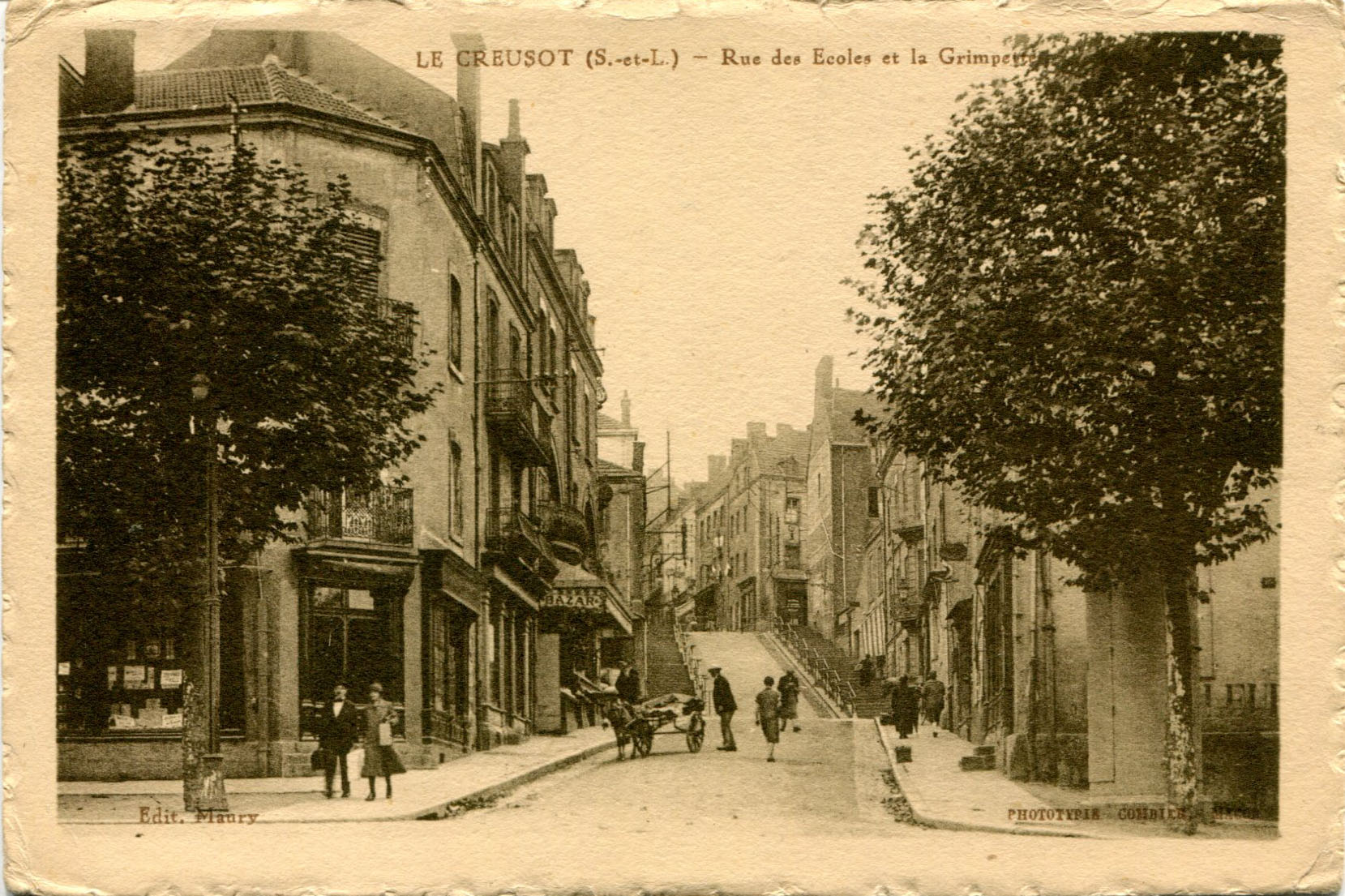 Rue des Écoles et la Grimpette
