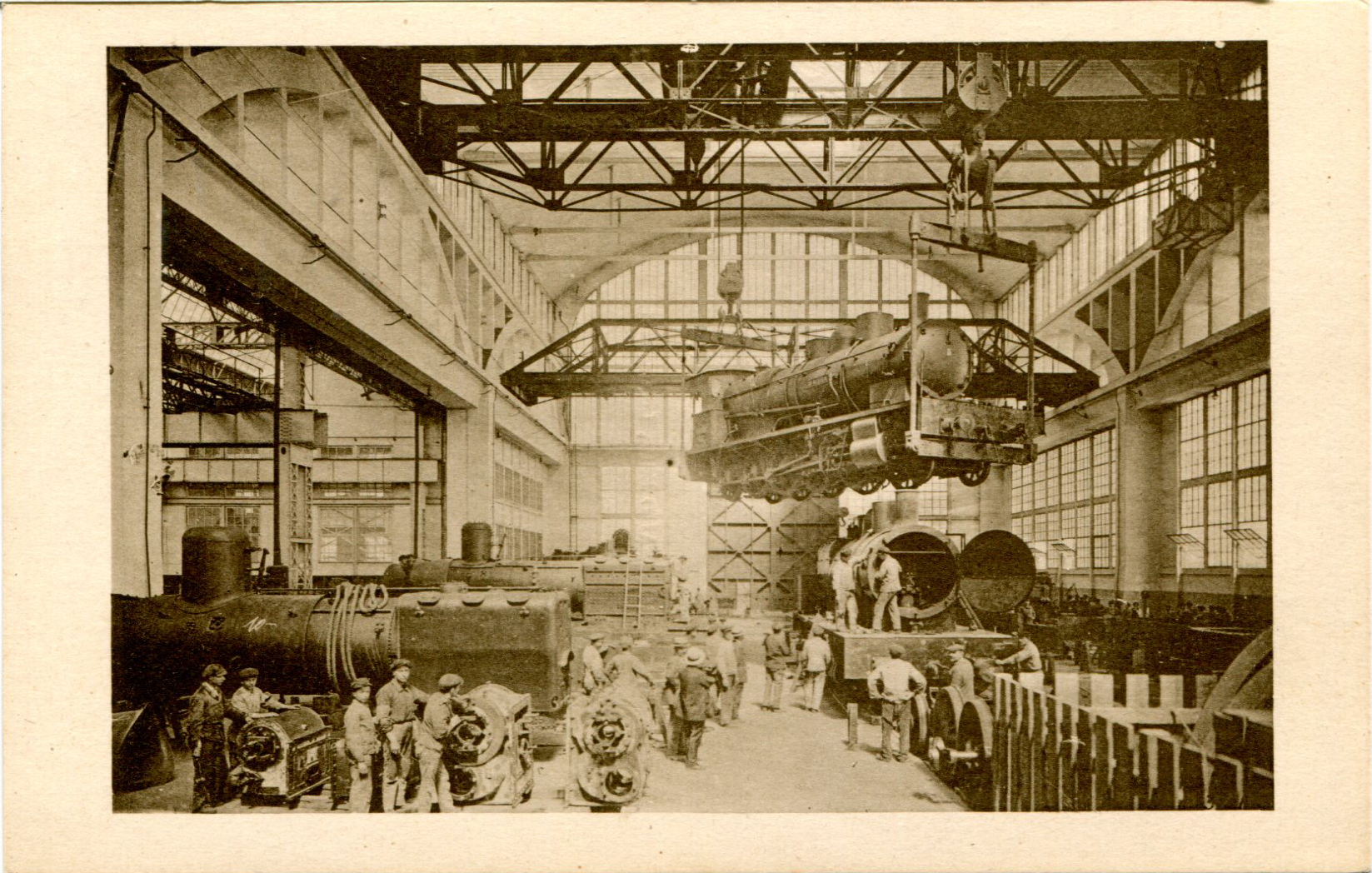 Déplacement avec deux ponts d'une locomotive