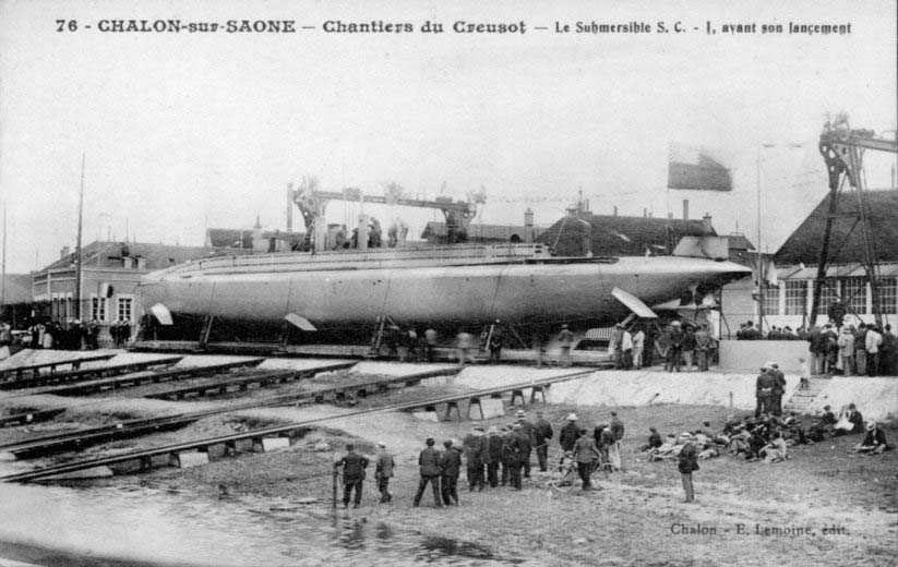 440-Submersible S. C. I. - avant son lancement