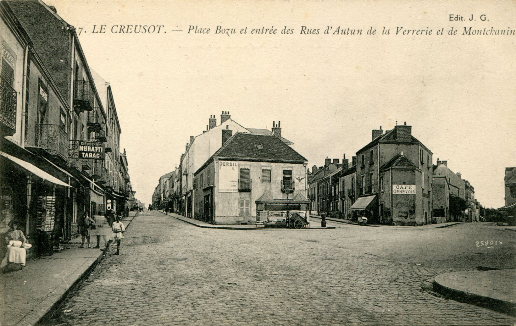 Place Bozu et rue d'Autun