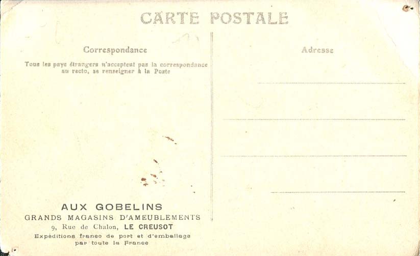 Publicité "Aux Gobelins" -v