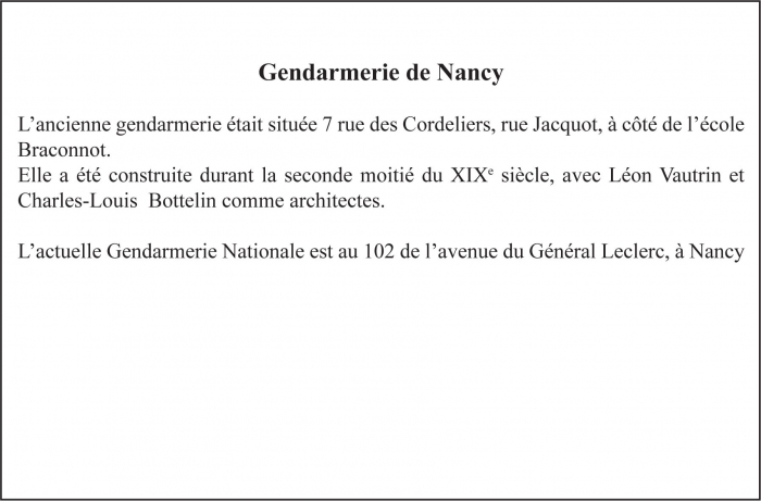 Informations sur la gendarmerie