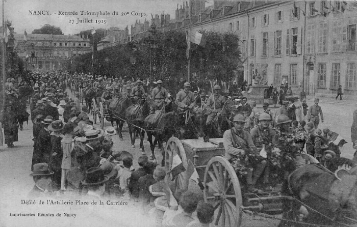 Nancy - Rentrée Triomphale du 20ème Corps (27 Juillet 1919)