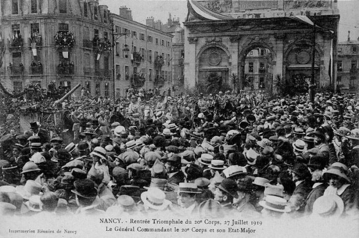 Nancy - Rentrée Triomphale du 20ème Corps (27 Juillet 1919)