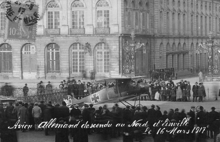 Avion descendu le 16 mars 1917