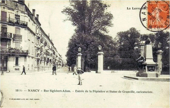 Nancy - Rue Sigisbert Adam - Entrée de la Pépinière