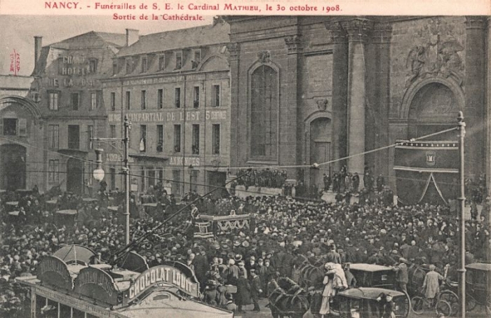Nancy - Obsèques du Cardinal Mathieu (1908)