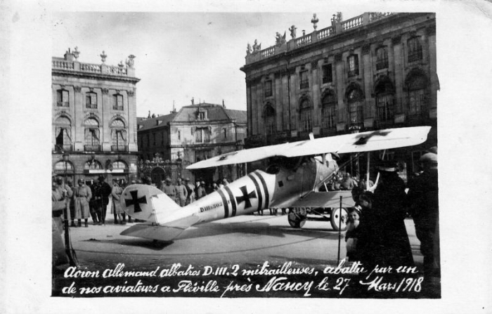 Avion abattu le 27 mars 1918