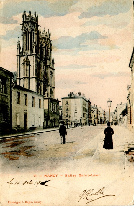 Rue et Église Saint-Léon