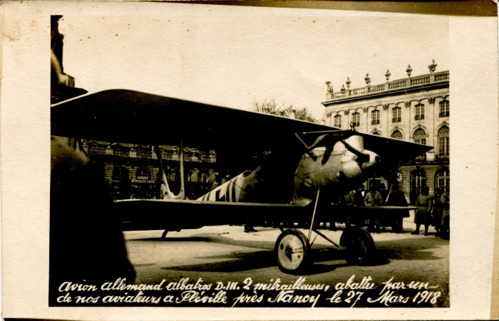 Avion abattu le 27 mars 1918