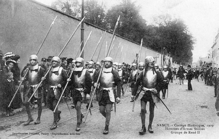 22 - Hommes d'armes suisses, groupe de René II