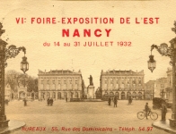 1932 - VIe Foire Exposition de l'Est (14 - 31 juillet)