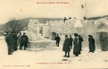 Forteresse et lion en neige