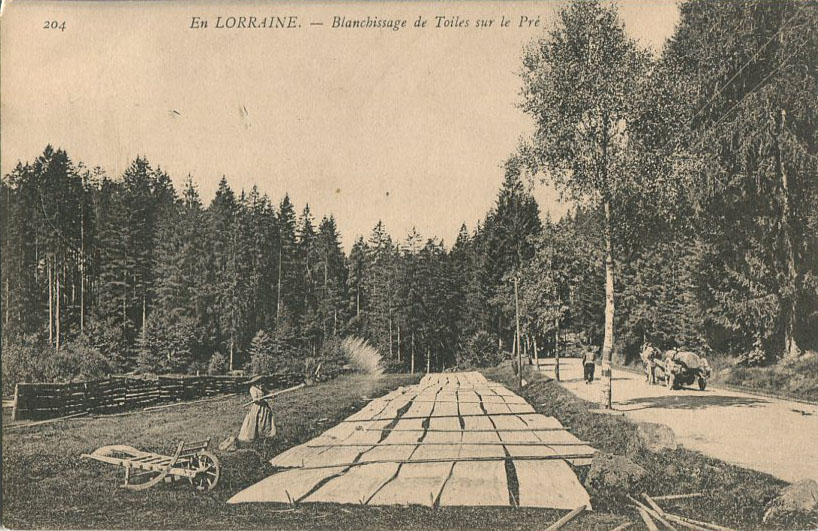 Blanchissage de la toile