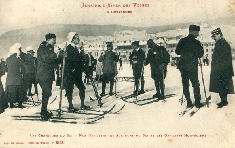 Officiers instructeurs du ski et officiers norvégiens