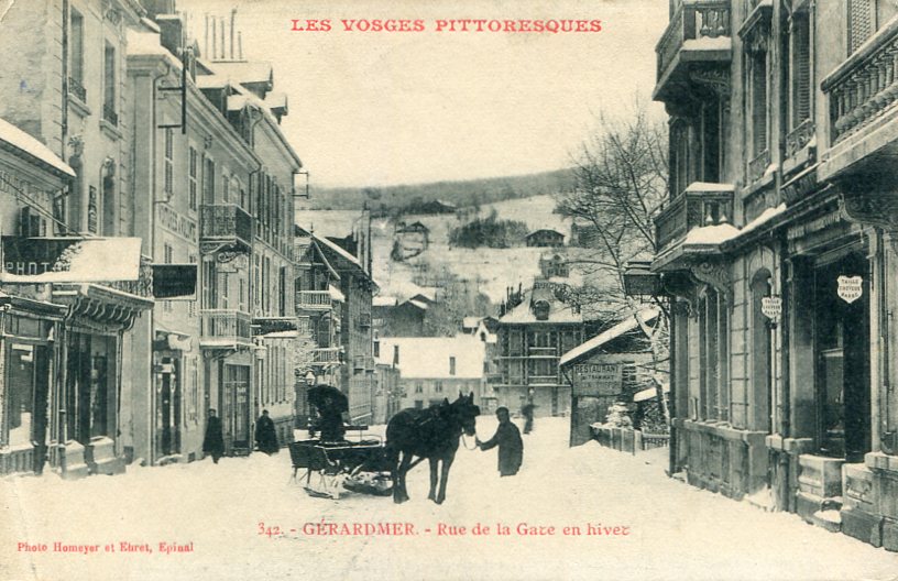 Rue de la Gare en hiver