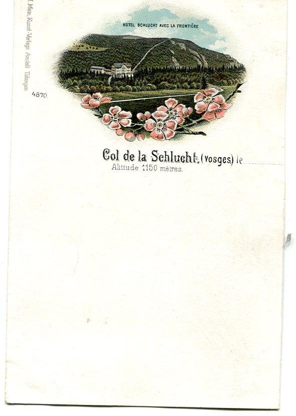 Hôtel Schlucht avec la frontière